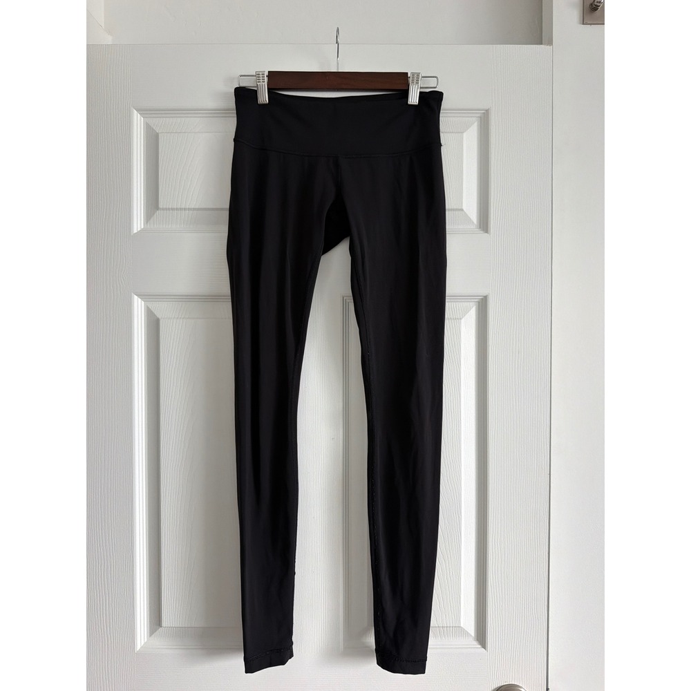 Lululemon Black Performance Yoga Leggings Size 6 Full Length Slim Fit